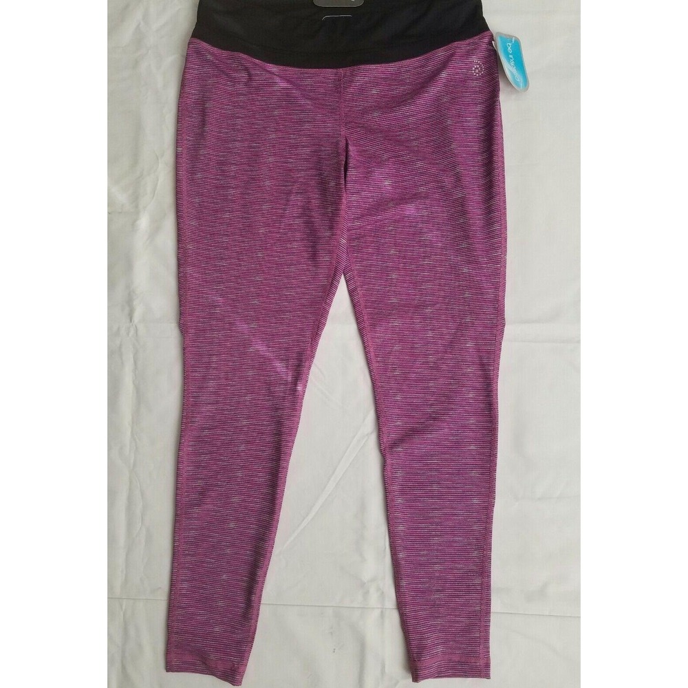 Be Inspired Pink/Black Athletic Performance Quick Dry Tight Fit Leggings Large - Picture 3 of 15